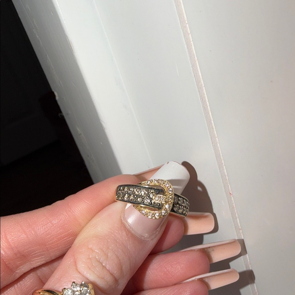 Levian Gold and Silver Buckle Ring